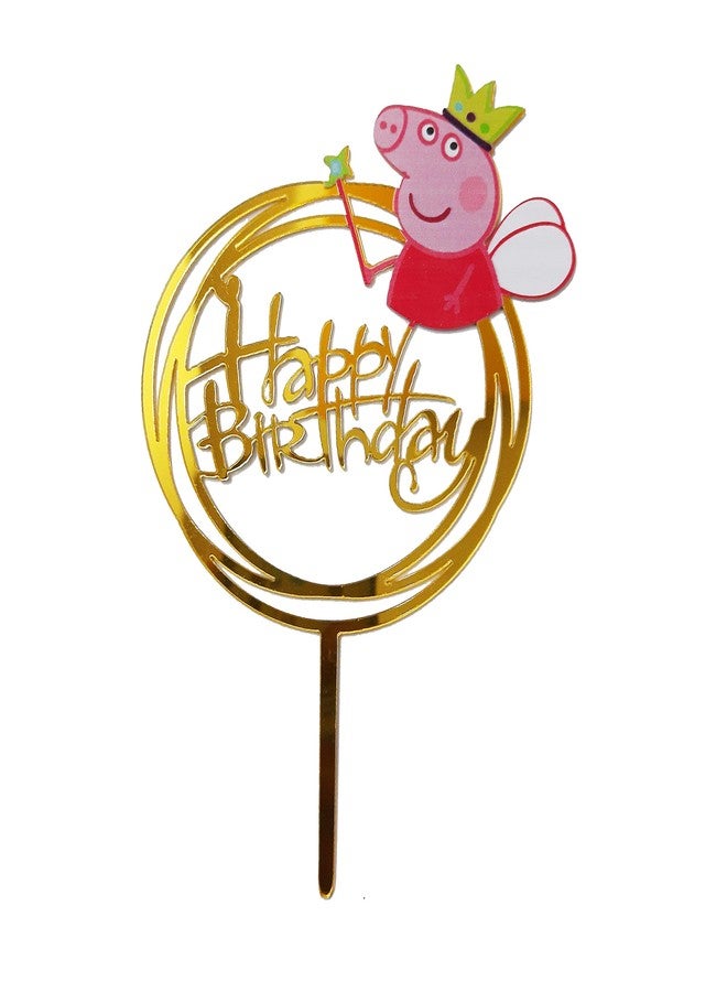 Missby Cute Theme Based Cartoon Cake Topper for Kids Celebration or Birthday Party Decorations (Peppaa) - Image 2